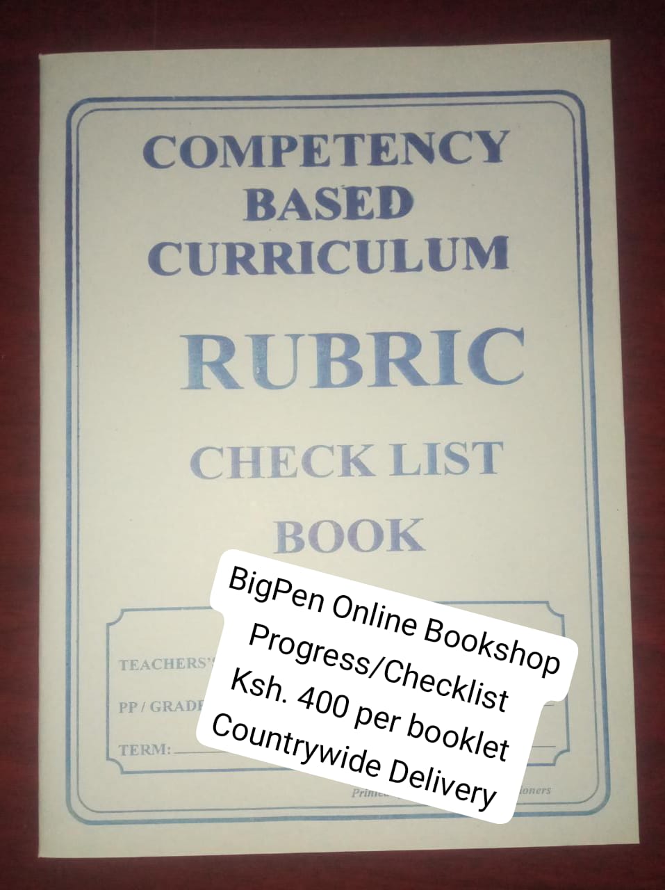 Progress Checklist Book