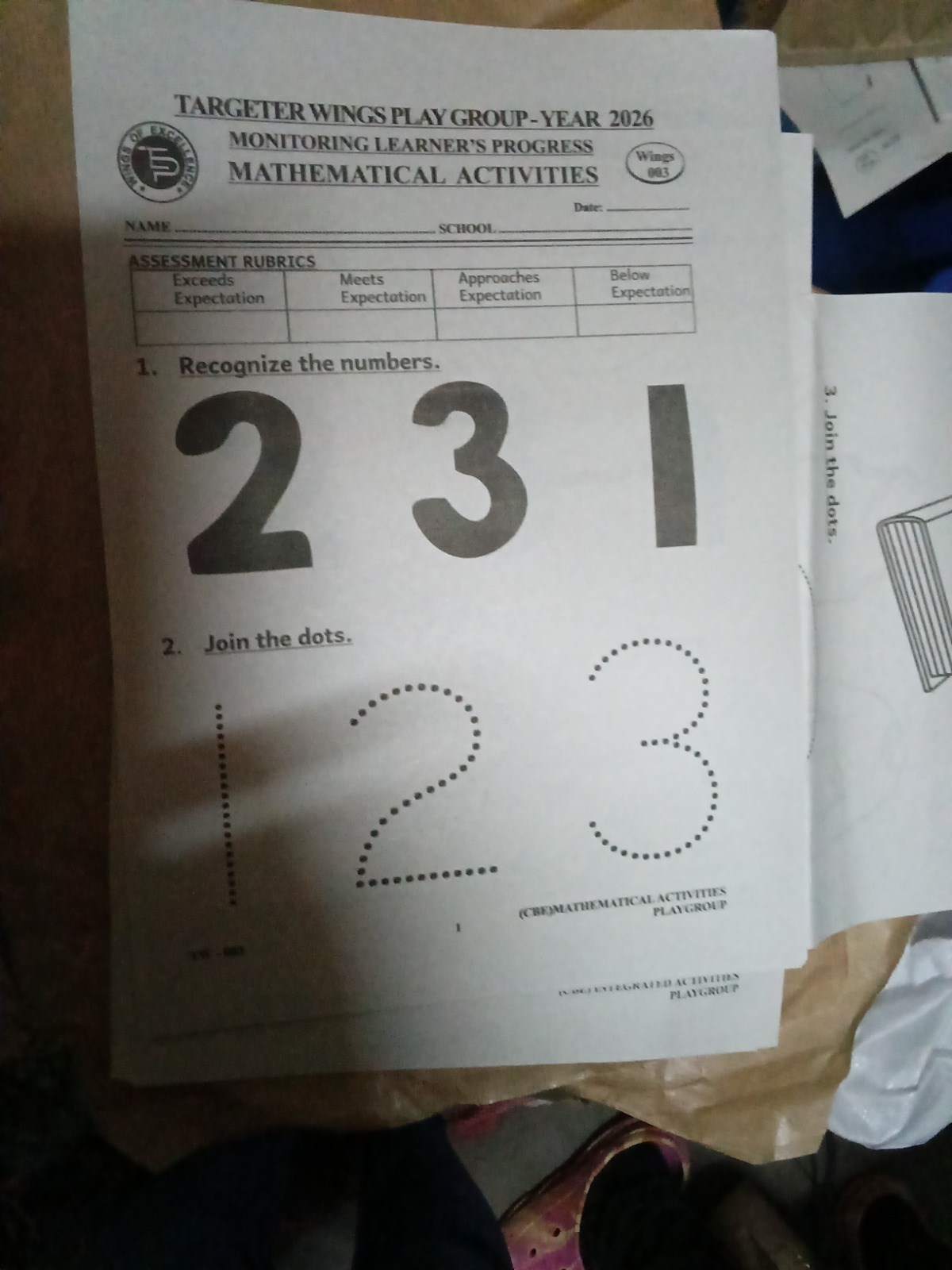 Primary School Exam item 3
